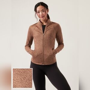 NWT Athleta Brown Leopard Women's Jacket